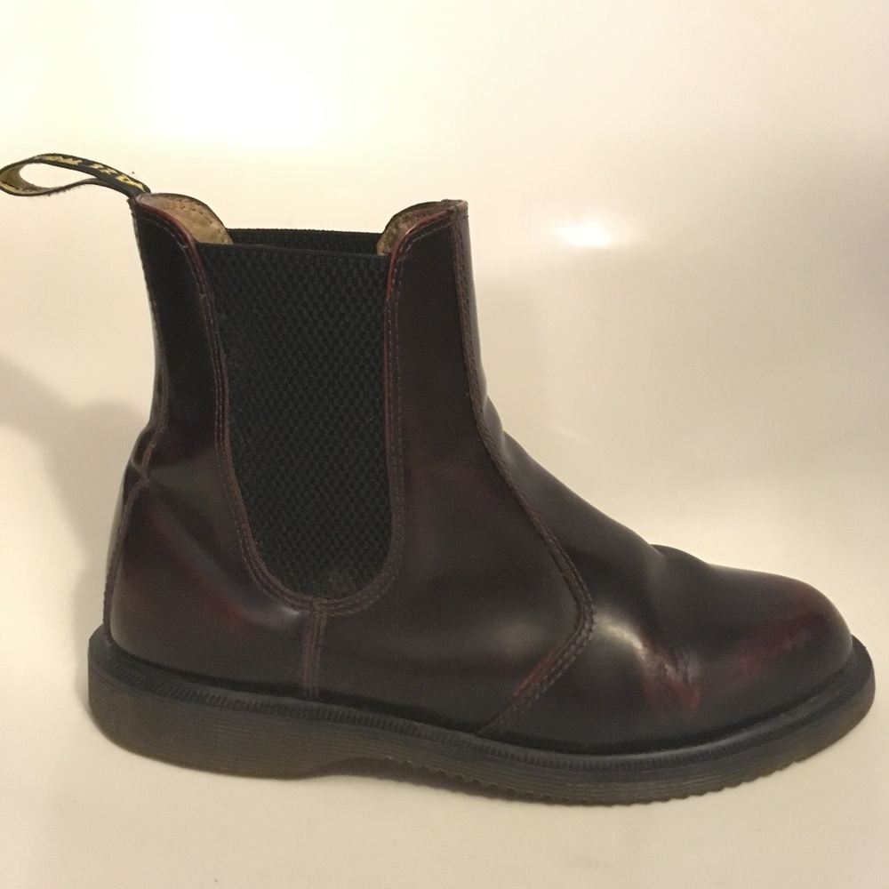 Dr. Martens Burgundy Chelsea Ankle Boots
